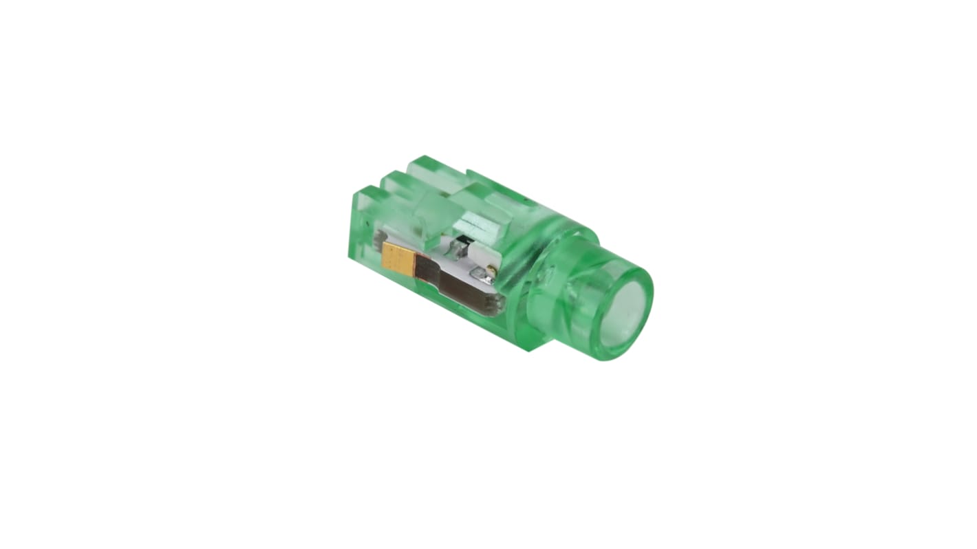 Idec Illuminated Miniature Push Button Switch, 16.2mm Cutout, Green LED, 250V, IP40, IP65