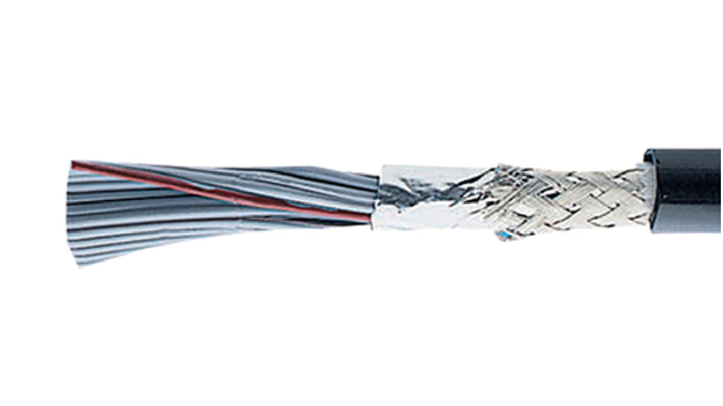 Alpha Wire Round Ribbon Cable, 25-Way, 1.27mm Pitch, 30m Length