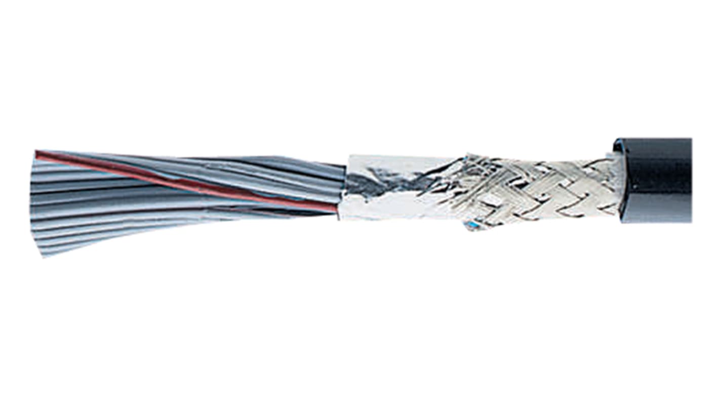 Câbles en nappe Alpha Wire 26 voies, pas de 1.27mm 28 AWG, Noir