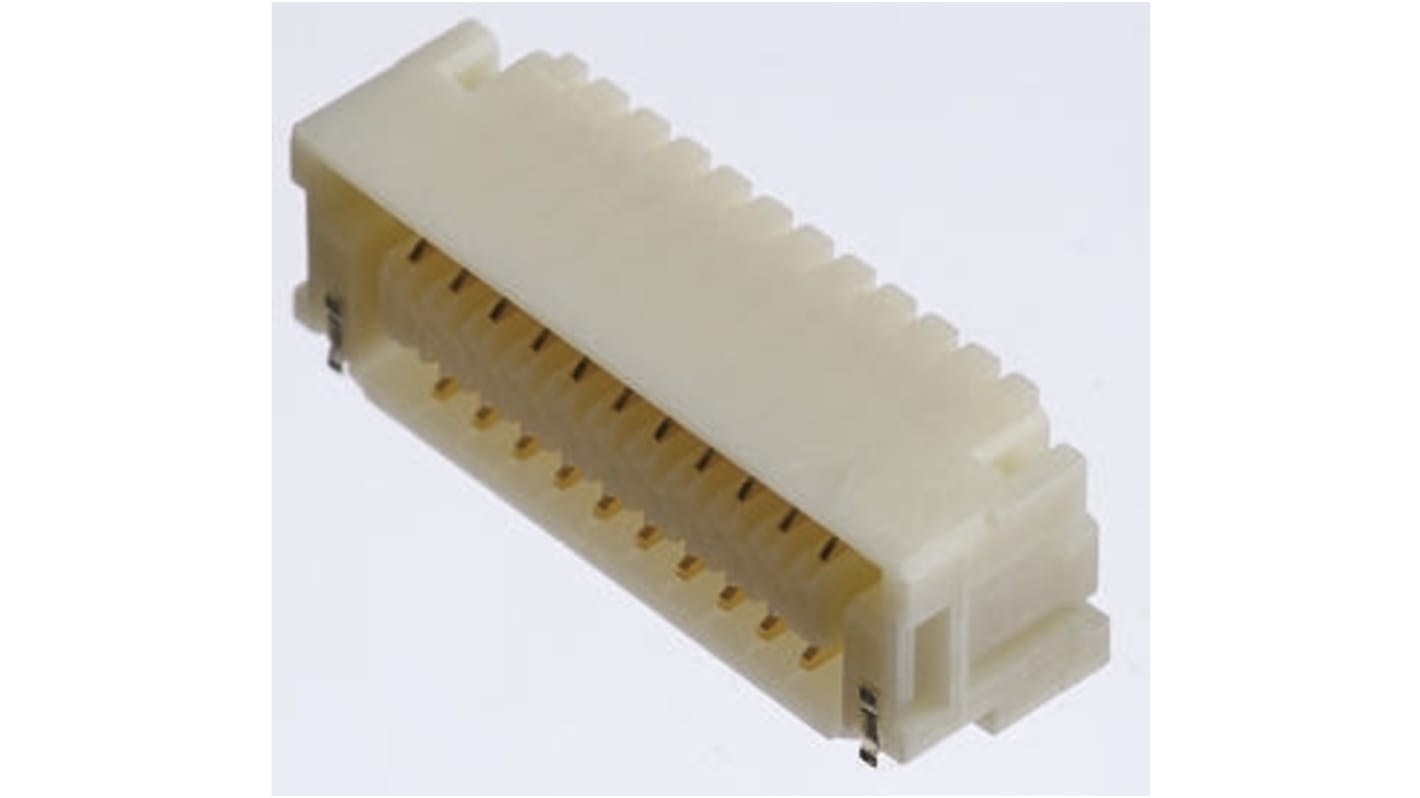 JST SHLV Series Right Angle Surface Mount PCB Header, 31 Contact(s), 0.5mm Pitch, 2 Row(s), Shrouded