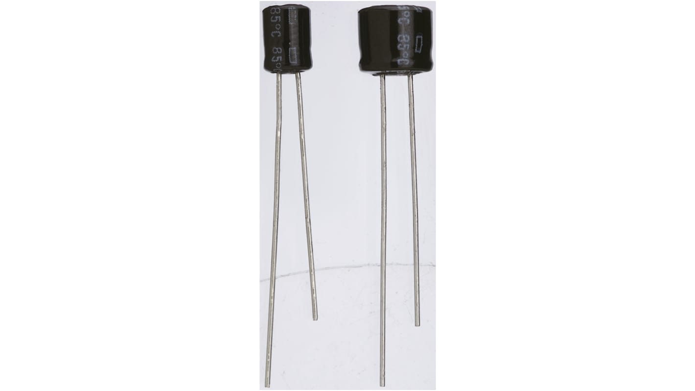 CHEMI-CON 10μF Electrolytic Capacitor 16V dc, Through Hole - ESRM160ELL100MD05D