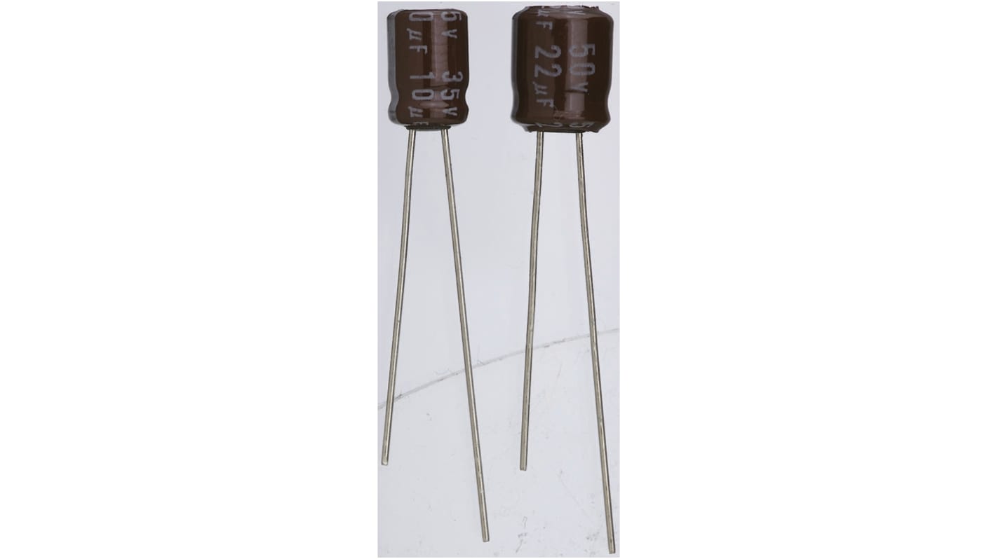 CHEMI-CON 2.2μF Electrolytic Capacitor 50V dc, Through Hole - EKMA500ELL2R2MD07D