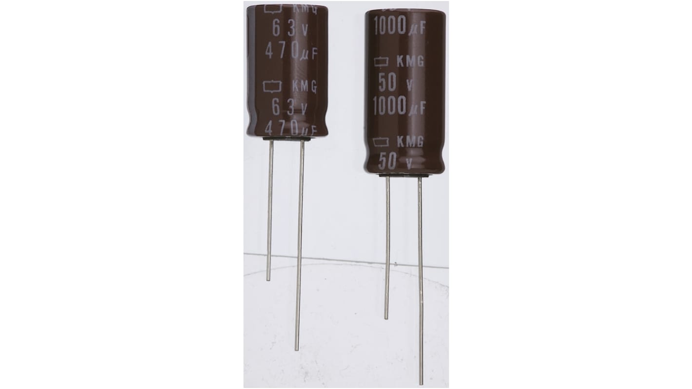 CHEMI-CON 220μF Electrolytic Capacitor 50V dc, Through Hole - EKMG500ELL221MJC5S