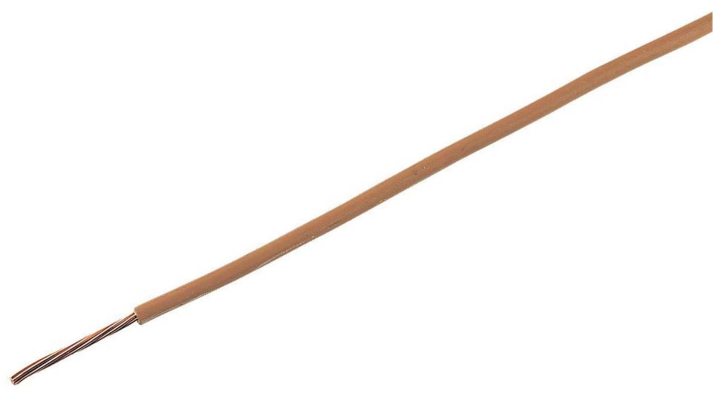 Prysmian 6491X Series Brown 1.5 mm² Hook Up Wire, 7/0.53 mm, 100m, 20145125