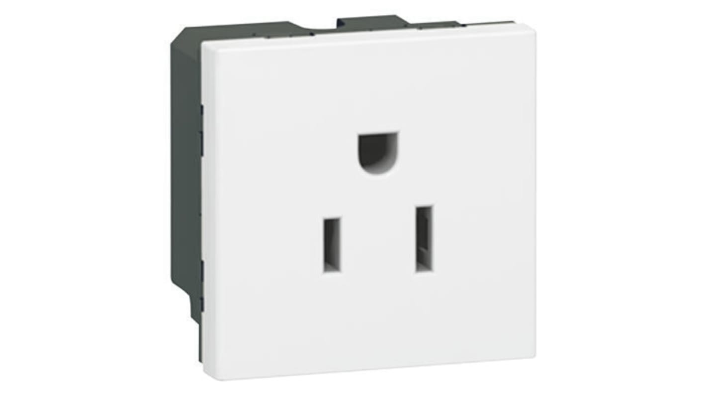 Legrand NEMA 5-15R插座, 1位, 嵌入式安装, 室内使用, 15A, 125 V, 白色, Mosaïc系列