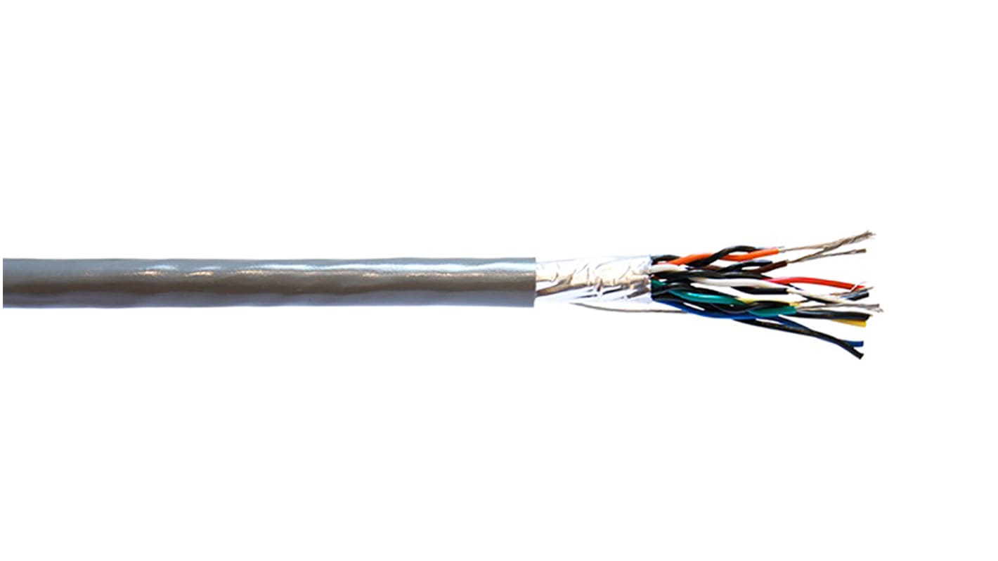 Belden 9507 Series Data Cable, 7 Pairs, 14 Cores, 0.2 mm², Screened, 24 AWG, 304m, Screened Shield