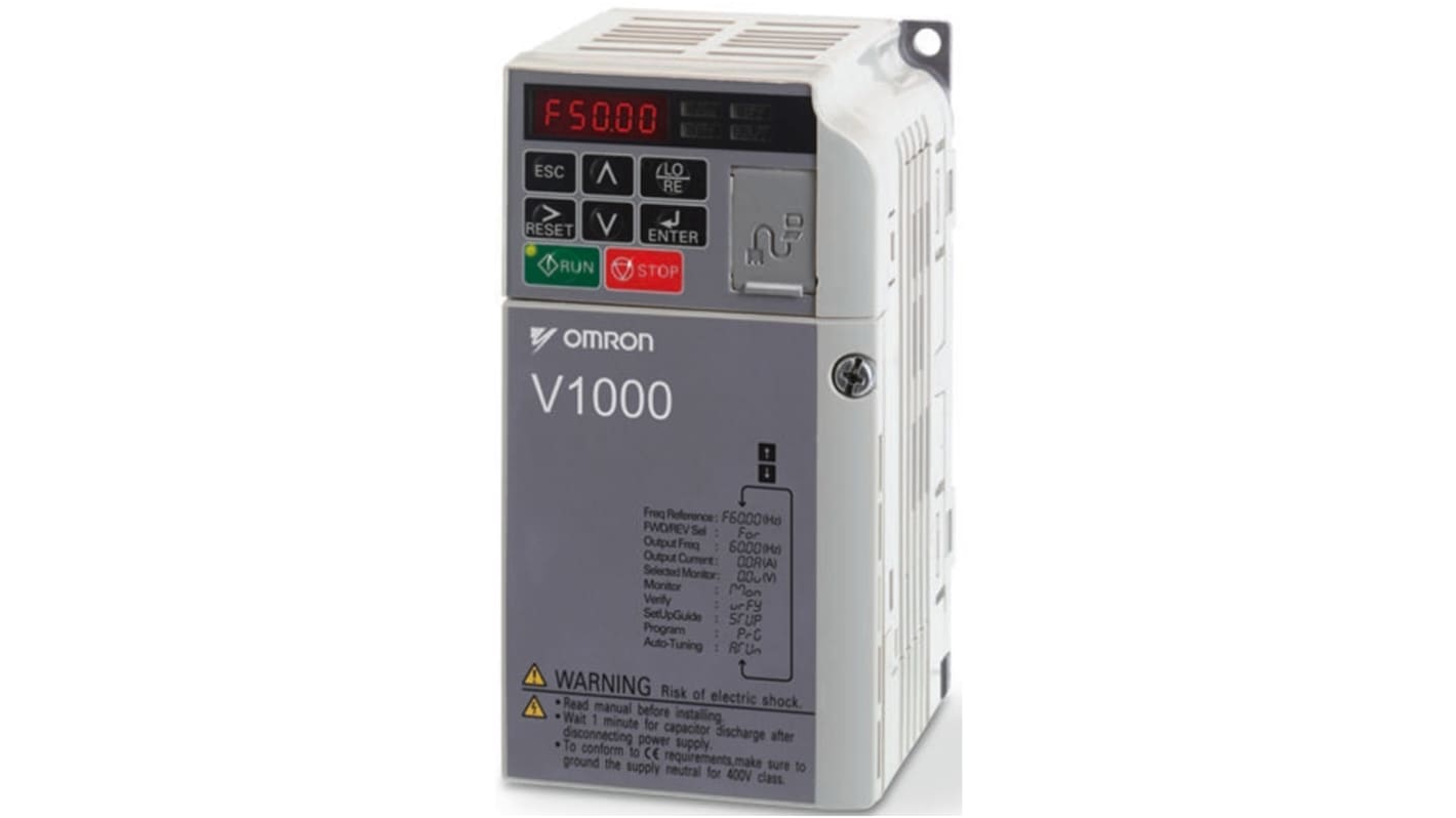 Omron インバータ V1000, 400 V ac 18.5 kW VZA4015FAA ACモータ