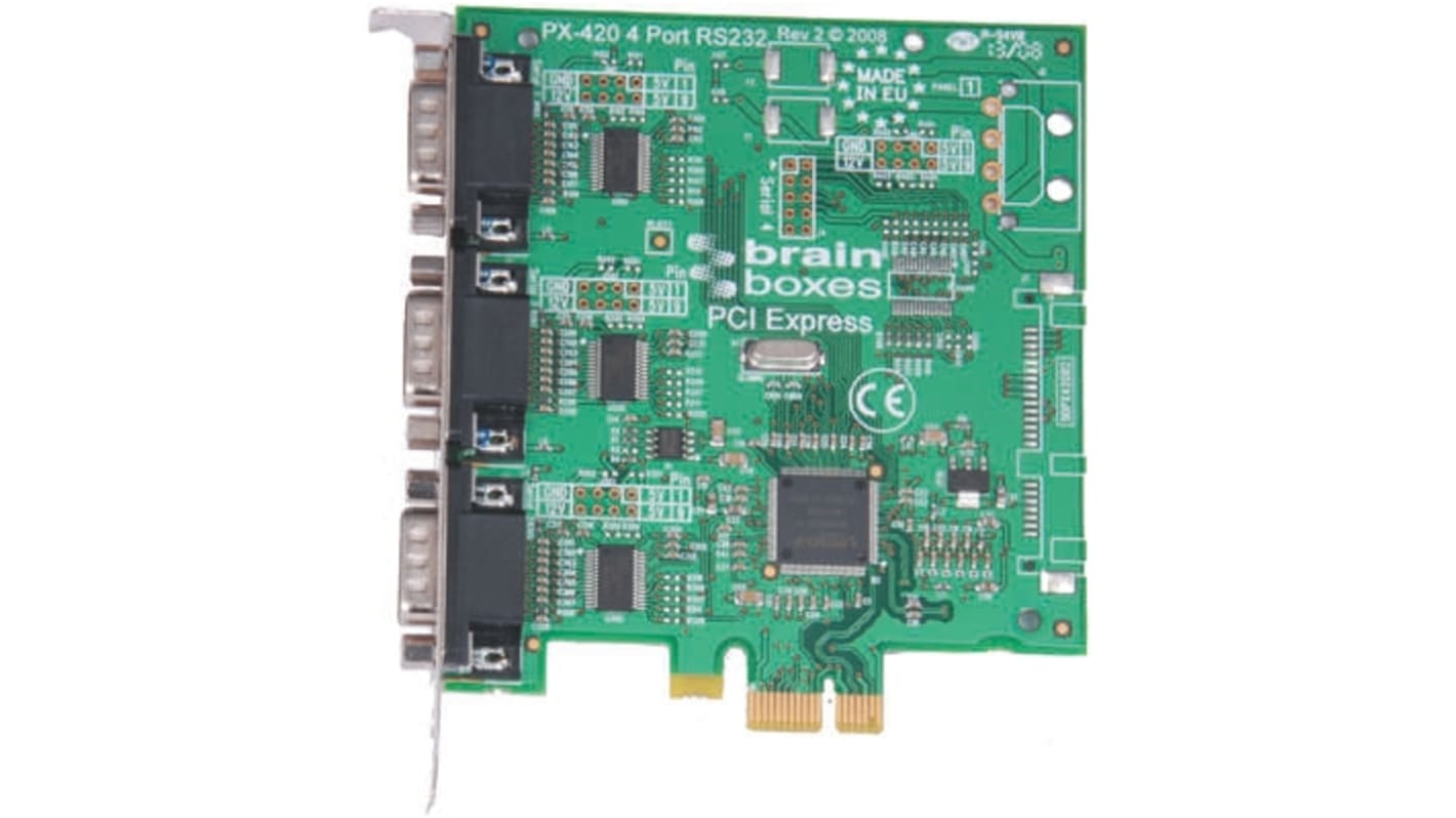 Scheda seriale PCIe Seriale porte 3 Brainboxes,RS232, 921.6kbit/s