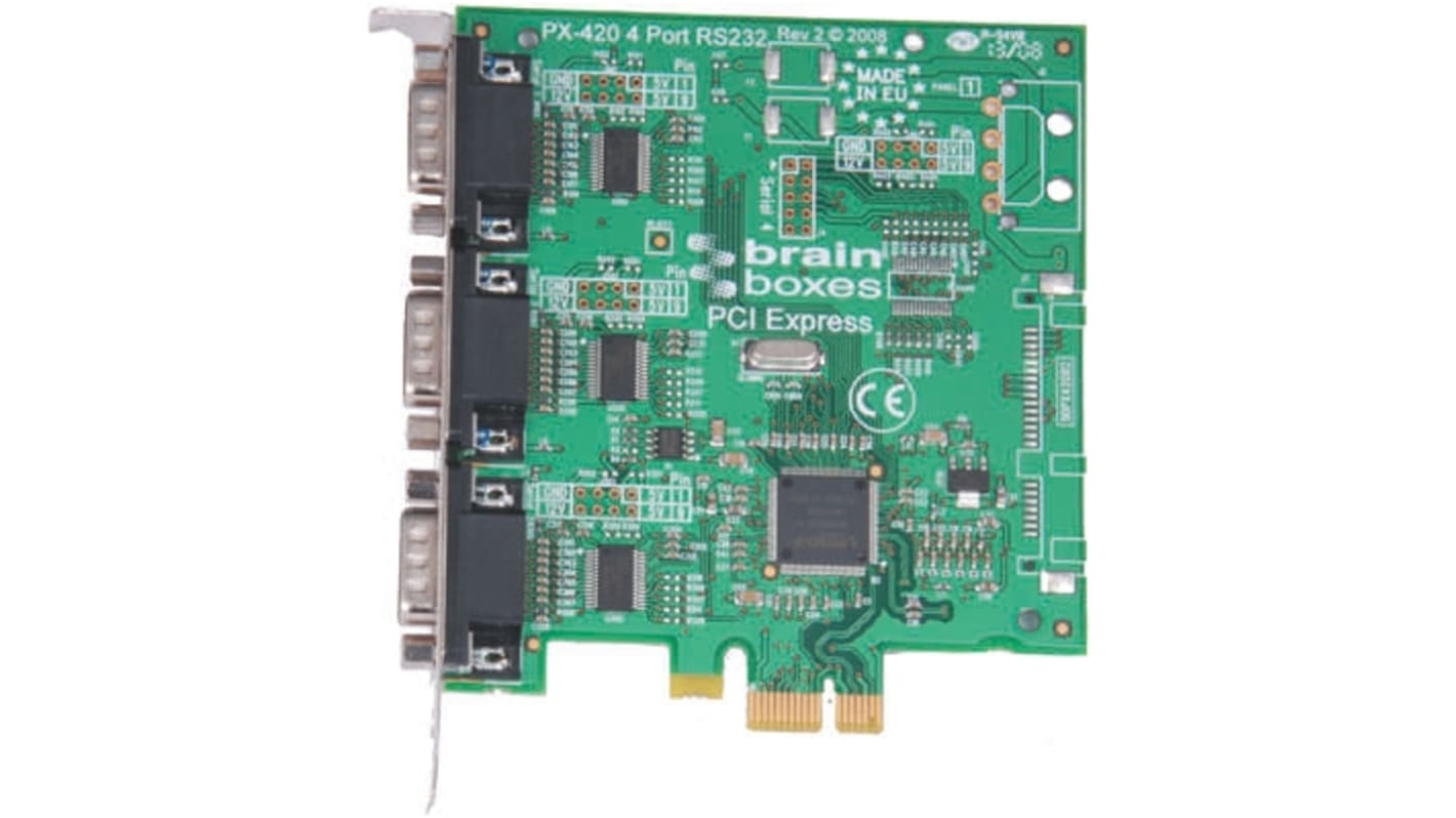 Brainboxes PCIe Erweiterungskarte Seriell, 3-Port RS-232 921.6Kbit/s 128 B