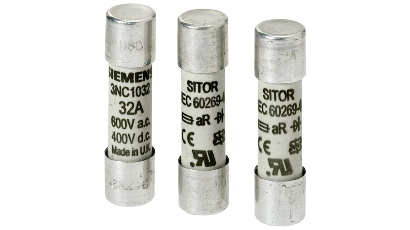 Siemens 12A Cartridge Fuse, 10 x 38mm