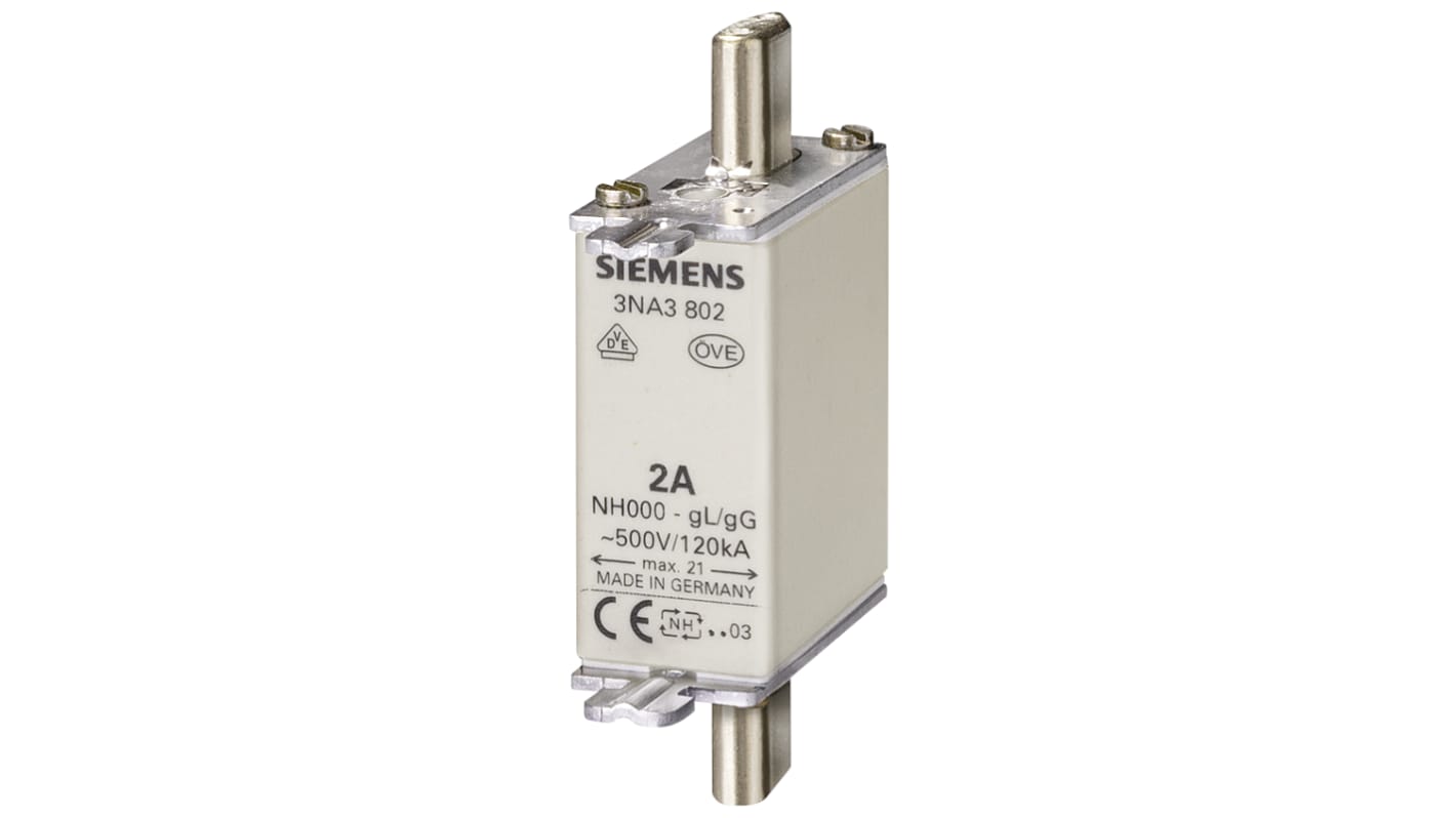 Siemens 40A NH Fuse, NH000, 500V ac
