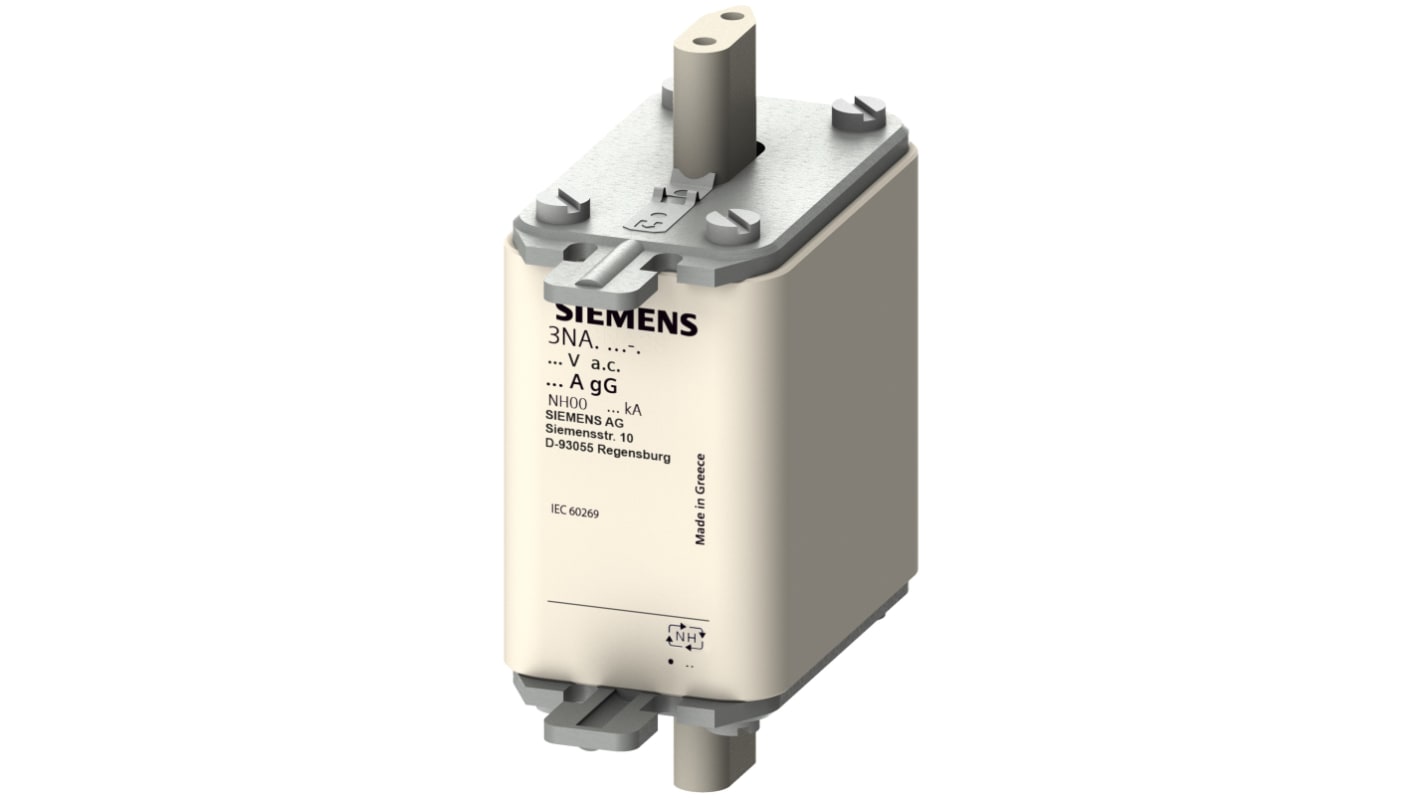 Siemens 50A NH Fuse, NH00, 500V ac