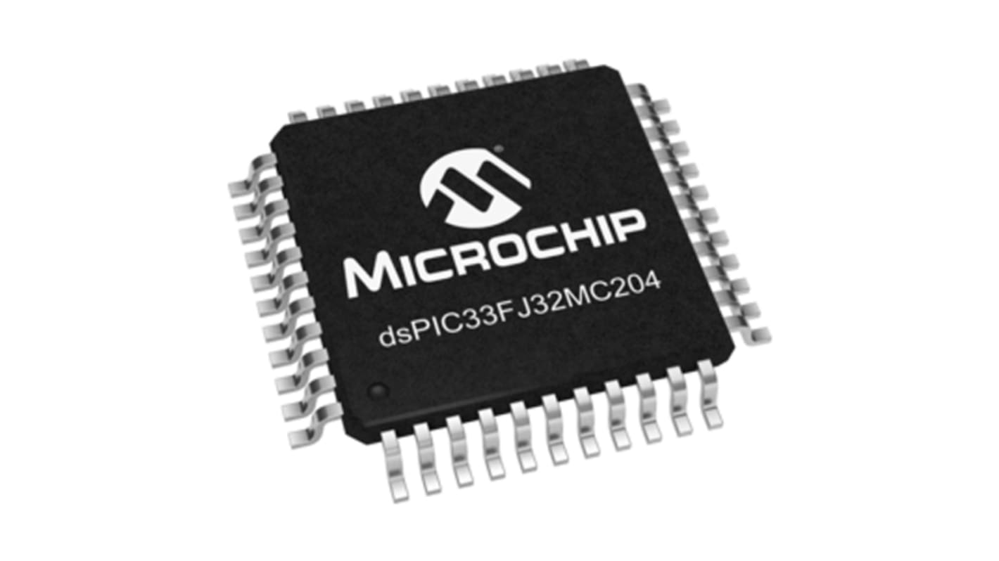 DSPIC33FJ32MC204-I/PT Microchip, 16bit Digital Signal Processor 40MIPS 32 kB Flash 44-Pin TQFP
