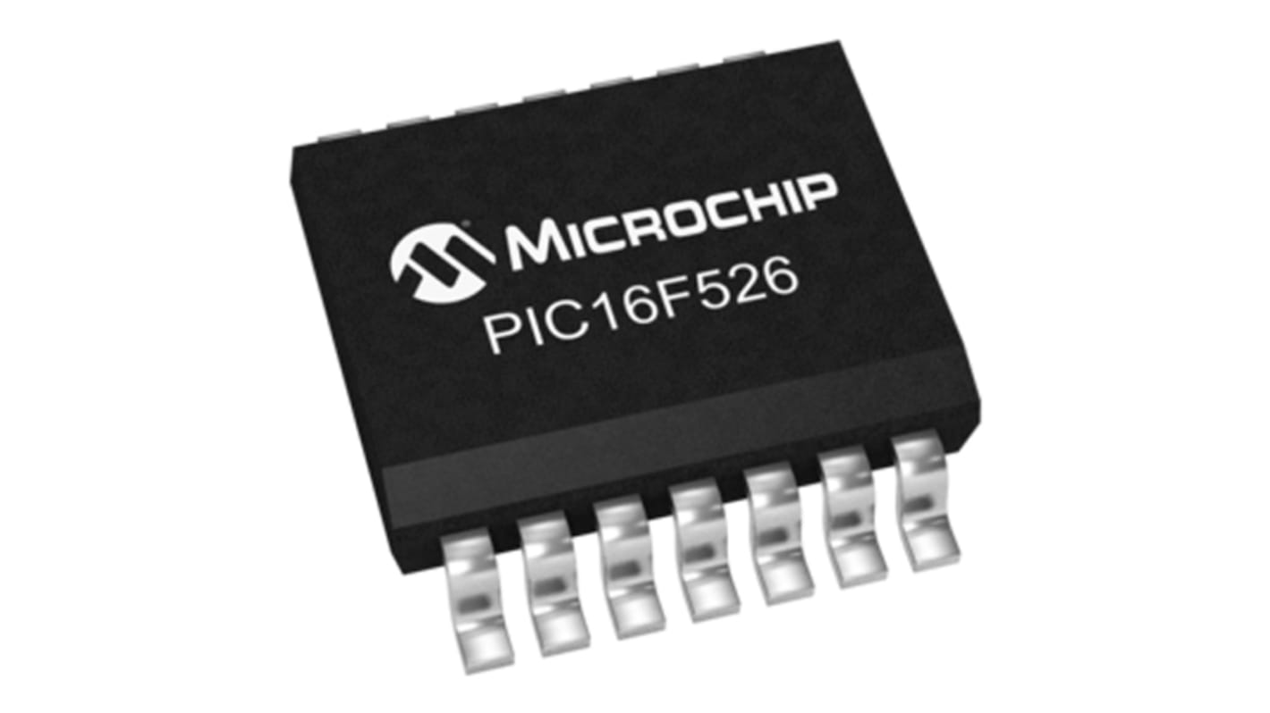 Microchip PIC16F526-I/SL, 8bit PIC Microcontroller, PIC16F, 20MHz, 1024 words Flash, 14-Pin SOIC