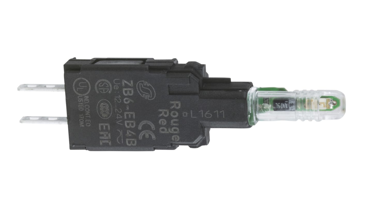 Schneider Electric Harmony XB6 Lichtblock Anzeigenblock LED Gelb beleuchtet, 48 → 120V ac, Faston