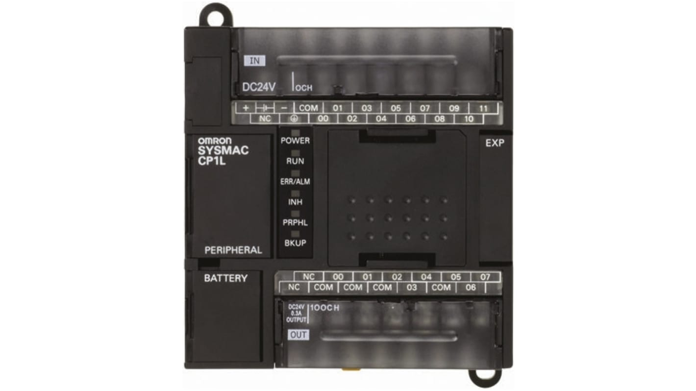 Omron CP1L Series PLC CPU for Use with SYSMAC CP1L Series, Relay Output, 12 (DC)-Input, PNP/NPN Input