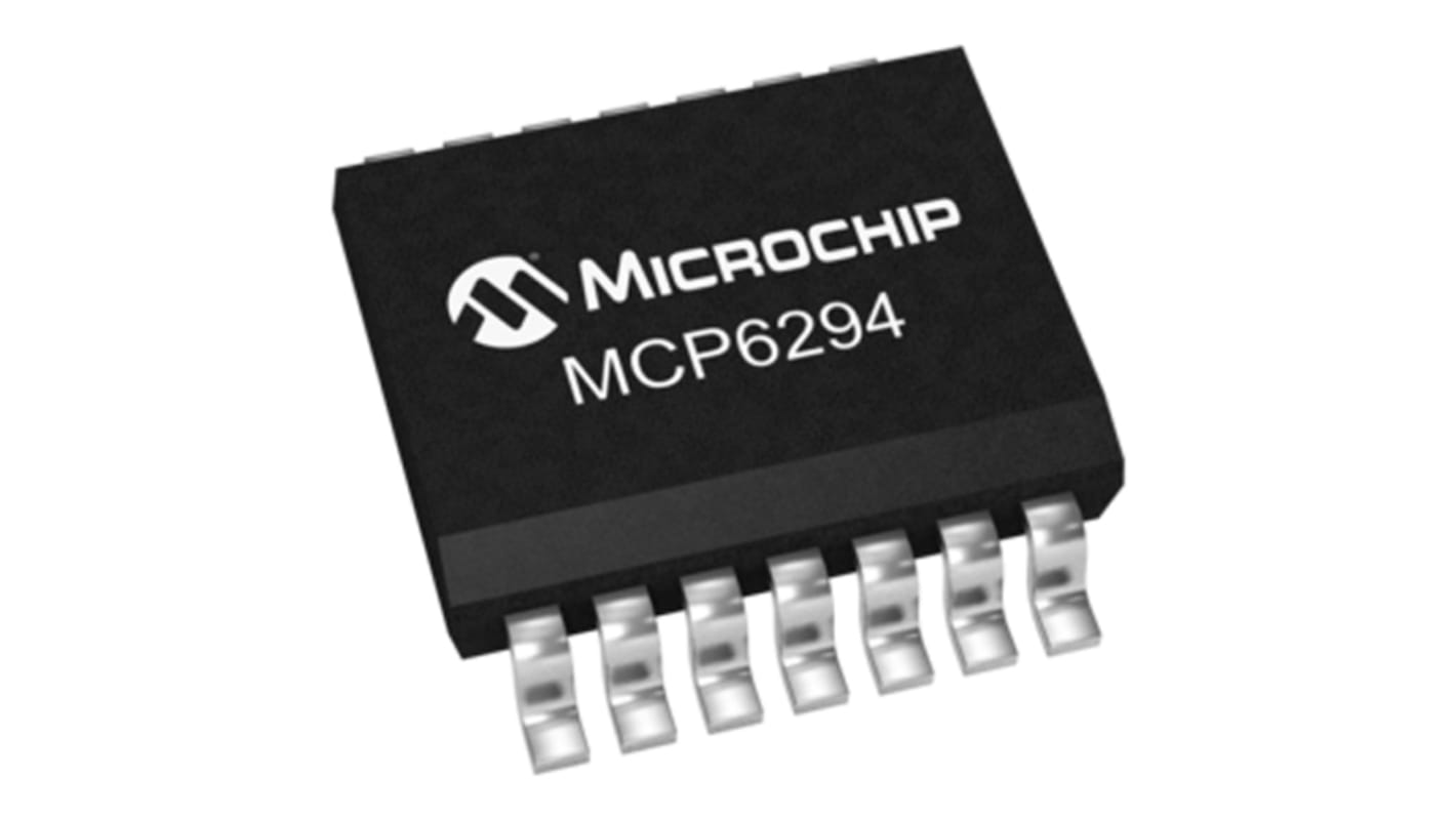 Amplificateur opérationnel Microchip, montage CMS, alim. Simple, SOIC 4 14 broches