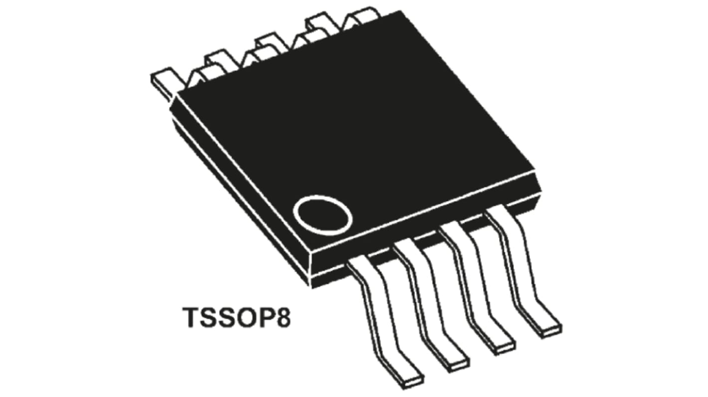 Amplificateur opérationnel Microchip, montage CMS, alim. Simple, TSSOP Précision 2 8 broches