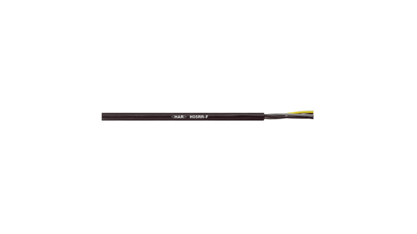 Lapp, Power, 100m 4 Core, Black Rubber Power Cable +60°C