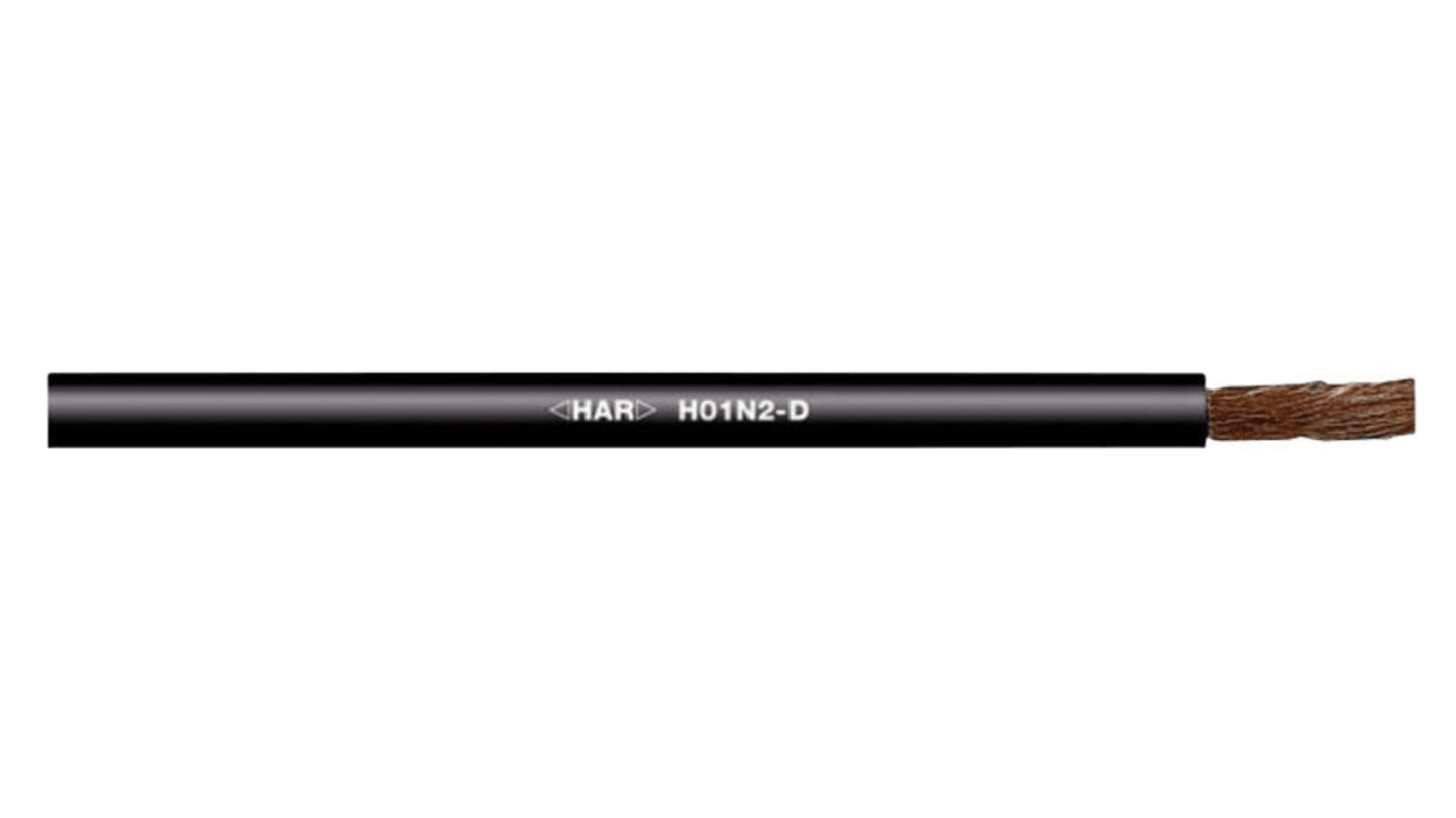 Lapp Black 35 mm² Hook Up Wire, 2 AWG, 1100/0.21 mm, 50m, Rubber Insulation, 2210702