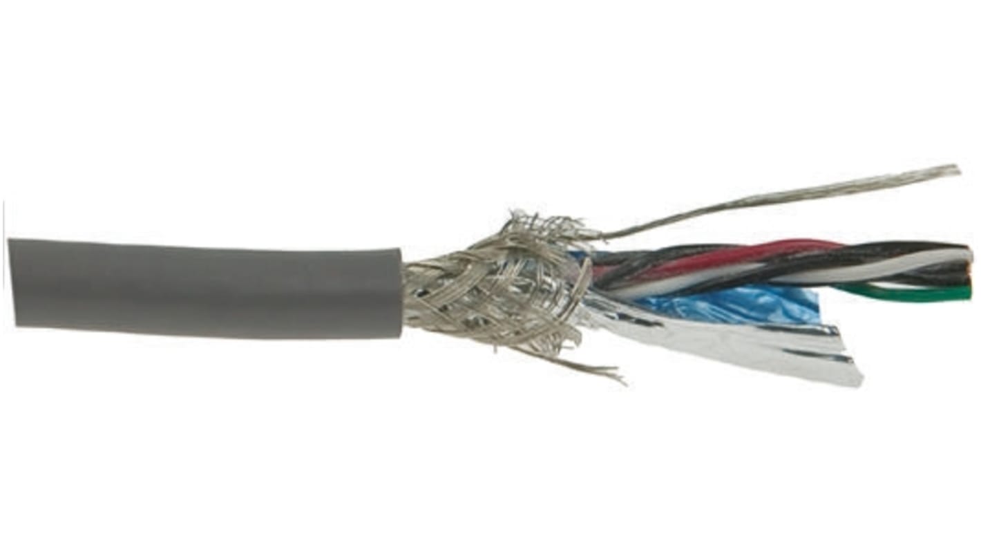 Alpha Wire ツイストペア データケーブル, 3ペア, 6芯, 26, 遮蔽, 30m