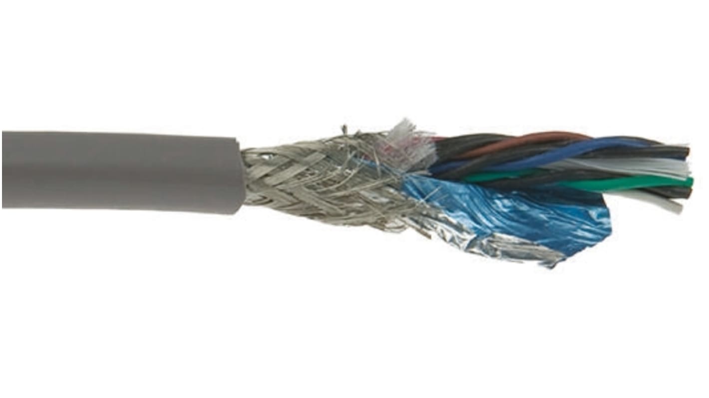 Alpha Wire ツイストペア データケーブル, 5ペア, 10芯, 24, 有, 30m