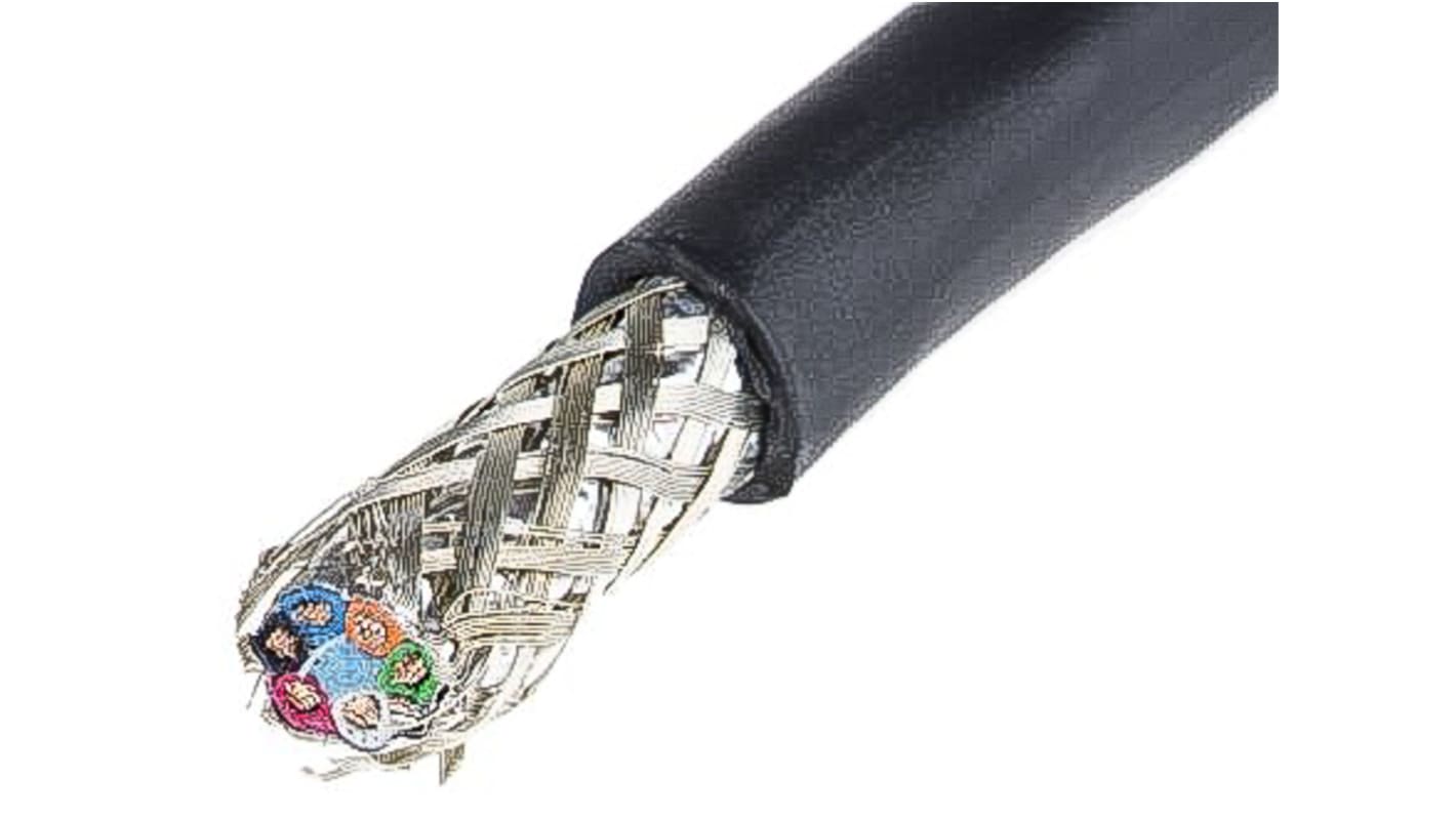 Alpha Wire XTRA-GUARD 2 Series Data Cable, 4 Pairs, 8 Cores, 0.23 mm², Screened, 24 AWG, 30m, Foil and Braid Shield
