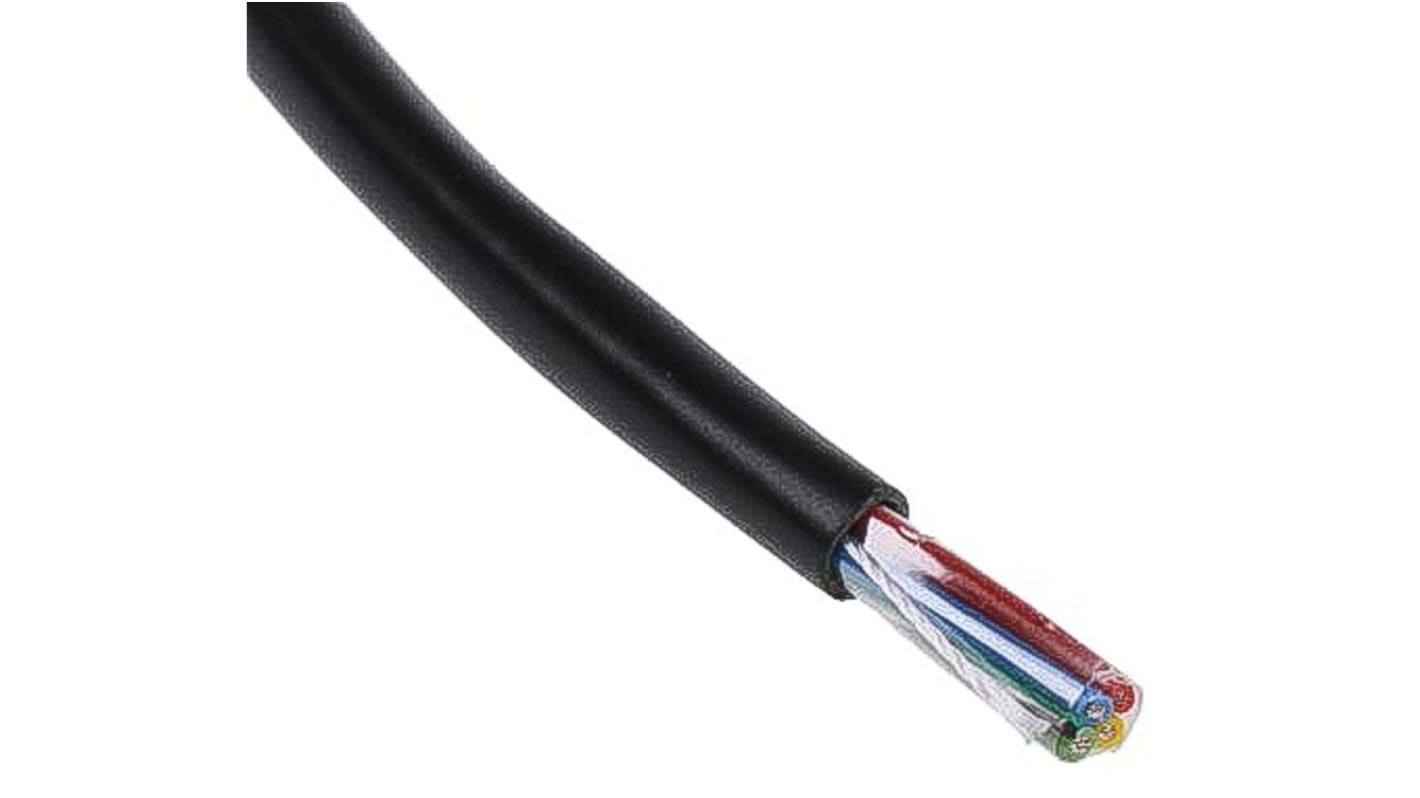 Alpha Wire Xtra-Guard 2 Control Cable, 4 Cores, 0.35 mm², Unscreened, 30m, Black PE Sheath, 22 AWG