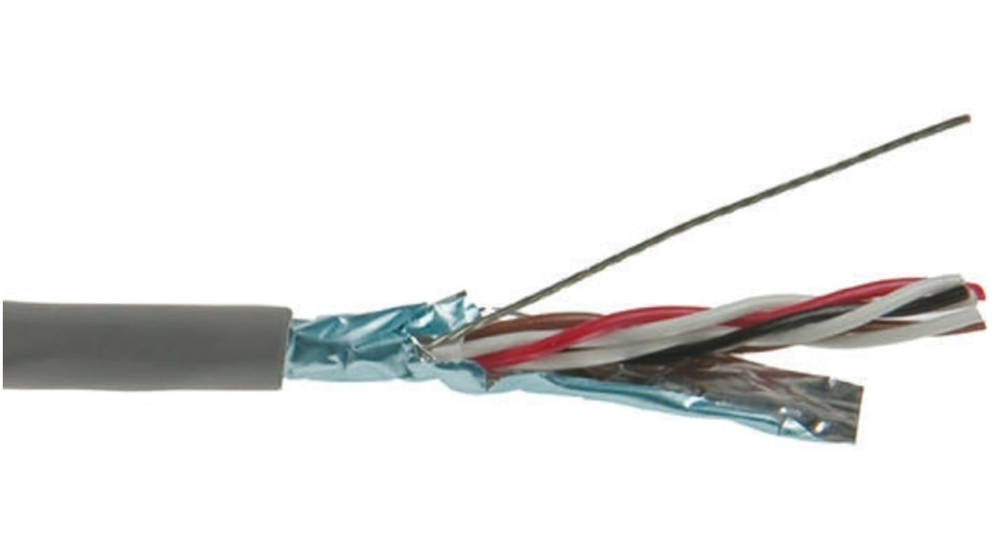 Alpha Wire XTRA-GUARD 1 Series Multipair Industrial Cable, 3 Pairs, 0.23 mm², Screened, 24 AWG, 30m, Screened Shield,