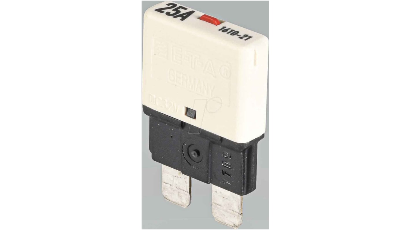 ETA Thermal Circuit Breaker - 1610 Single Pole 32V dc Voltage Rating, 25A Current Rating