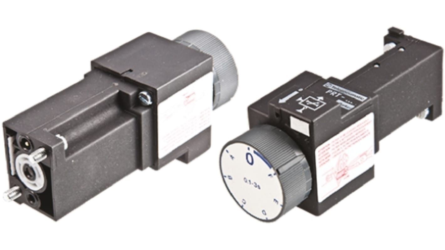 Timer pneumatico Parker serie PRT, 3bar → 8bar, 0.1s → 3s