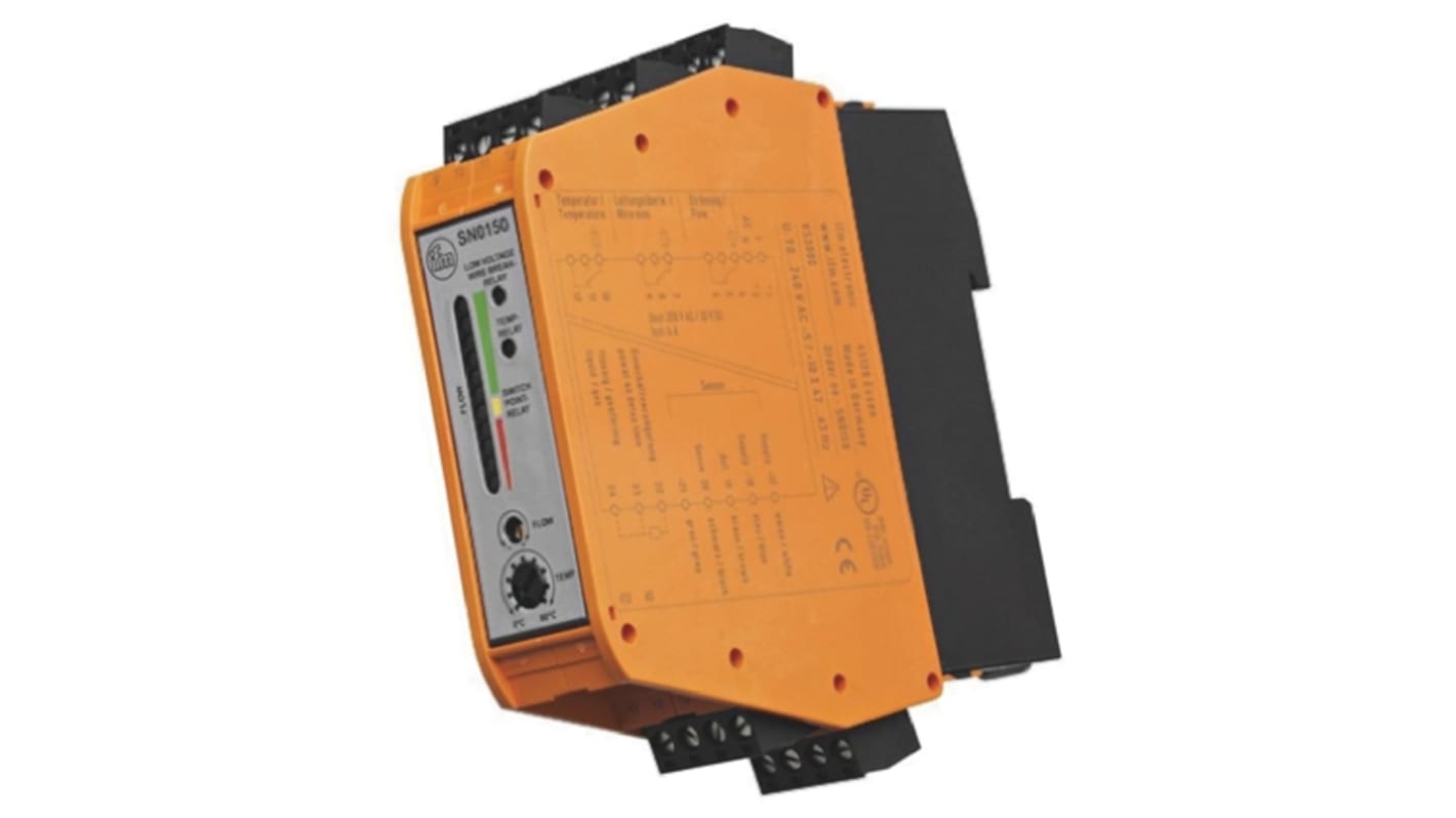 ifm electronic DIN Rail Mount Flow Controller, Relay Output, 24 V dc