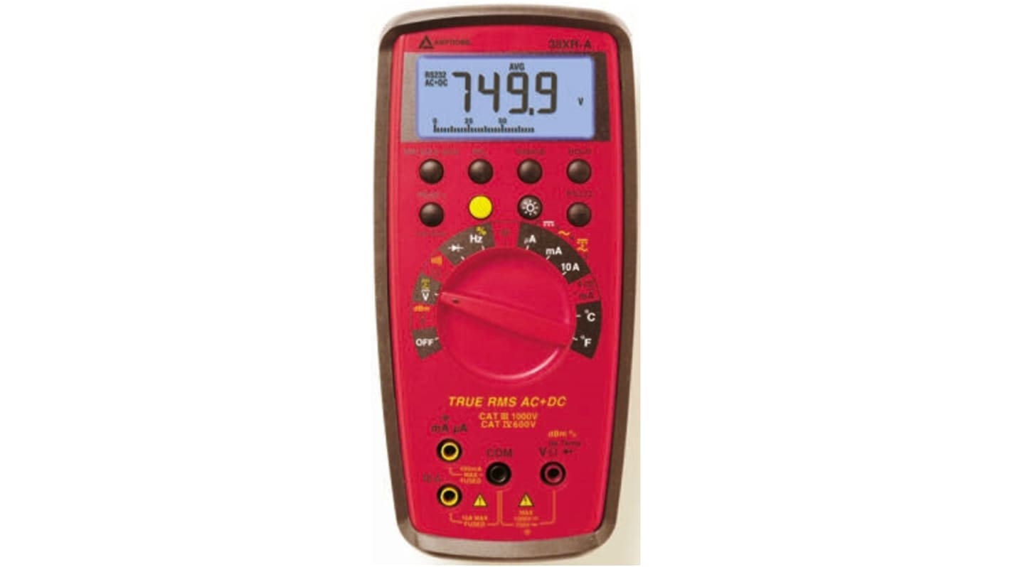 BEHA-Amprobe 38XRA Hand LCD Digital-Multimeter, CAT III, CAT IV 750V ac / 10A ac, 40MΩ, ISO-kalibriert