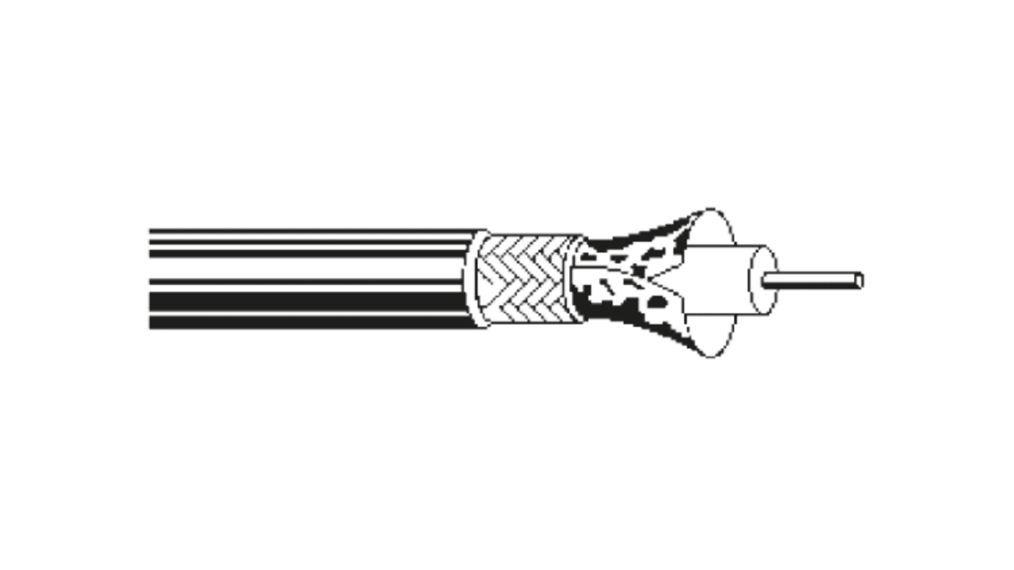 Belden 1855ENH Series, 500m, RG59 Coaxial, Unterminated75 Ω
