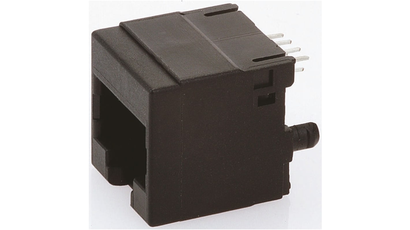 Bel-Stewart SS-60000 Series Female RJ45 Connector, Through Hole, Cat6 Straight 1 Port