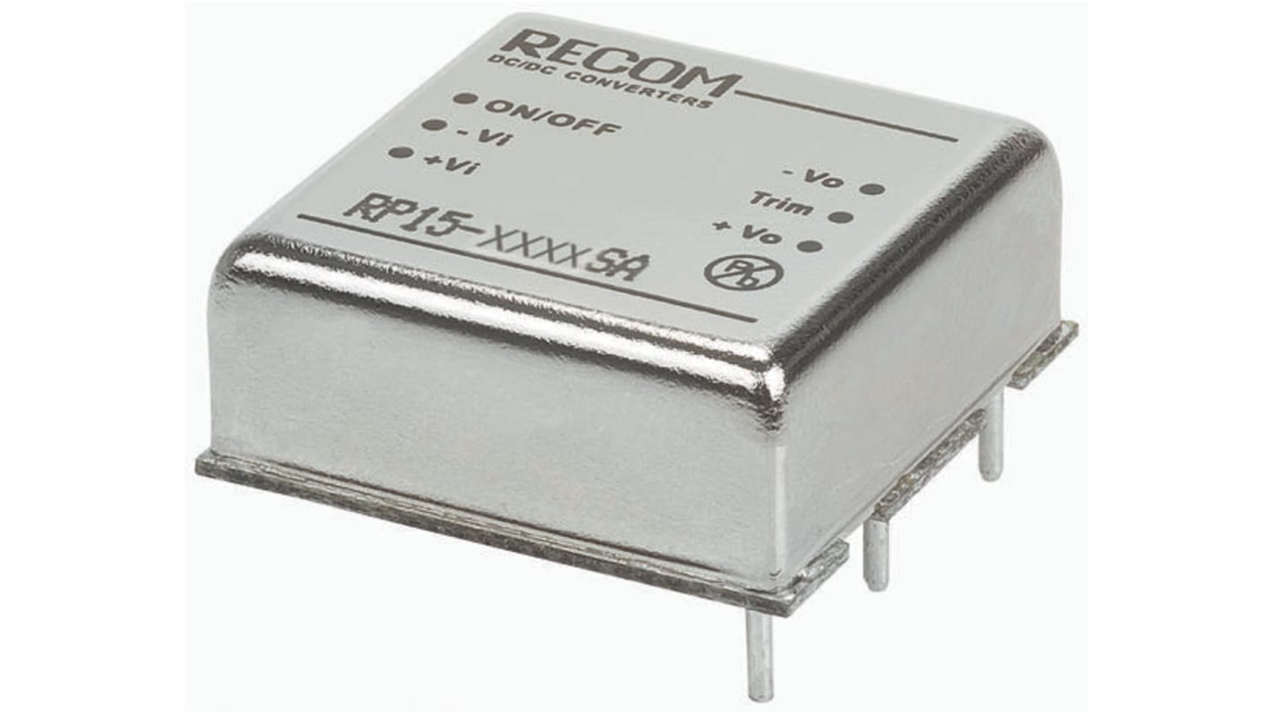 Przetwornica izolowana DC-DC, 15W, Uwe 36 → 75 V DC, Uwy 5V dc, Iwy 3A, Recom