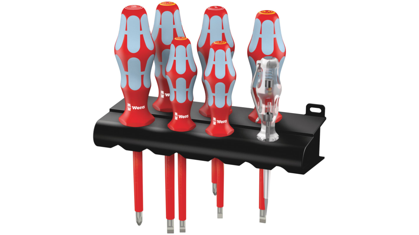 Wera Phillips; Slotted Insulated Screwdriver Set, 7-Piece