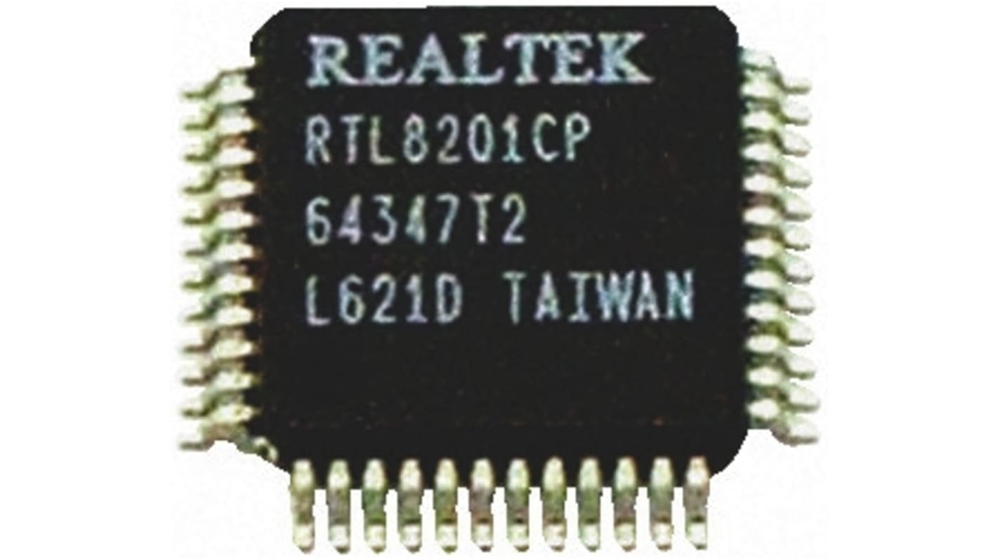 WIZnet Inc RTL8201CP-VD-LF, Ethernet Controller, 10Mbps MII, SNI, 3.3 V, 48-Pin LQFP