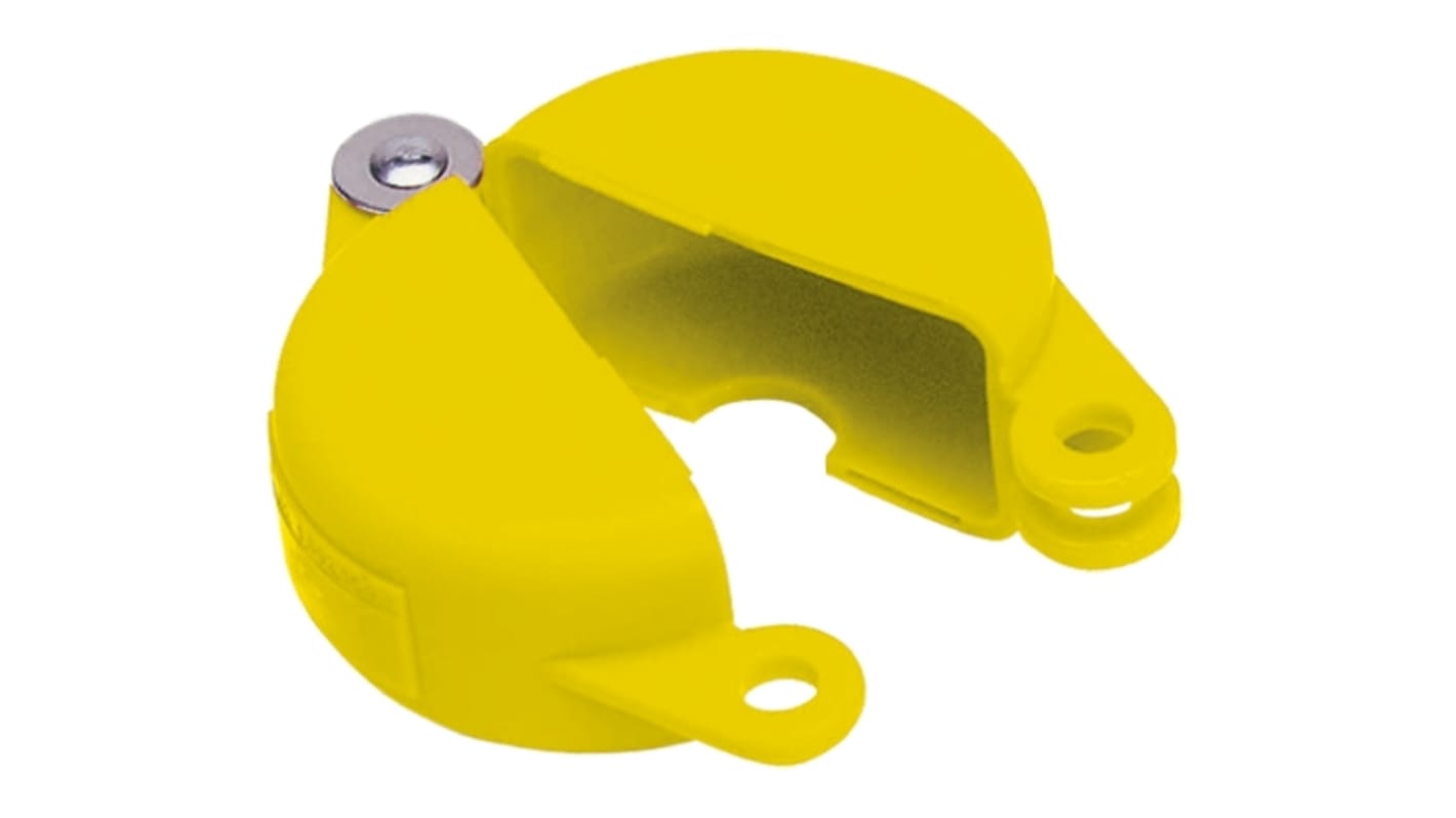 Brady Yellow 1-Lock Polypropylene Gate Valve Lockout, 9.53mm Shackle, 165mm Attachment