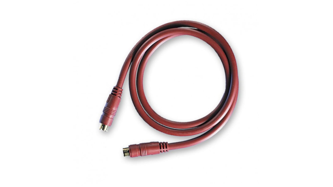 Cable DIN Mini DIN de 4 contactos 20m Rojo