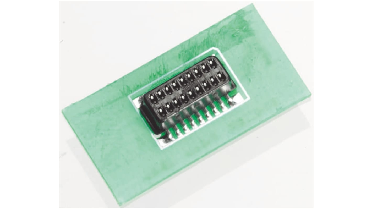 JAE IL-WX Series Straight Surface Mount PCB Socket, 32-Contact, 2-Row, 0.8mm Pitch, Solder Termination