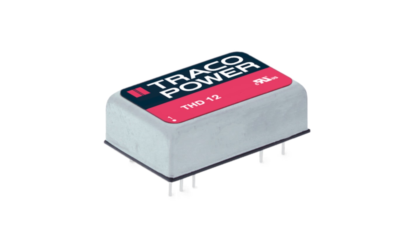 Przetwornica DC-DC, 12W, Uwe 36 → 75 V DC, Uwy 12V dc, Iwy 1A, TRACOPOWER