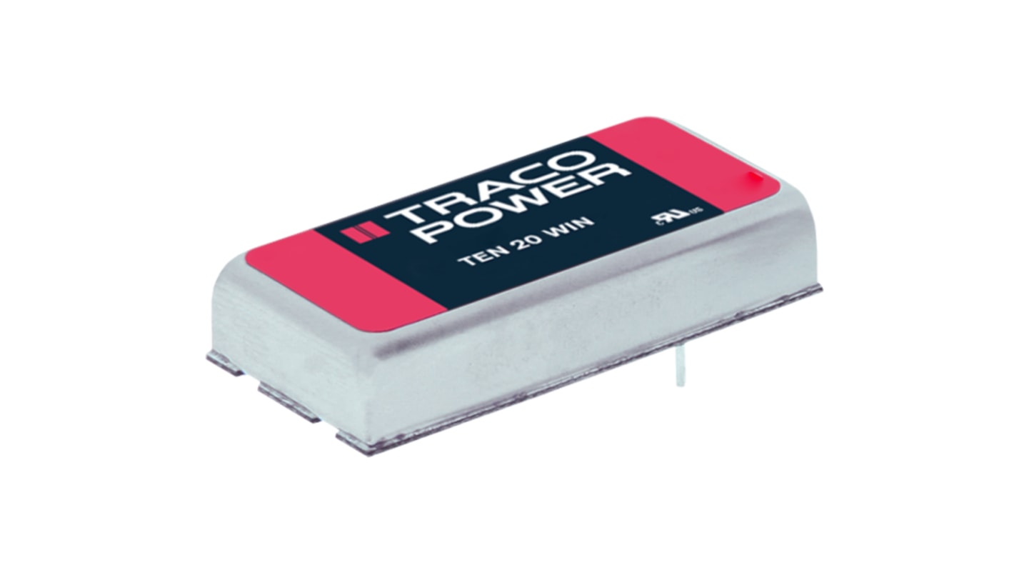 TRACOPOWER TEN 20WIN DC-DC Converter, ±5V dc/ ±2A Output, 18 → 75 V dc Input, 20W, Through Hole, +85°C Max Temp