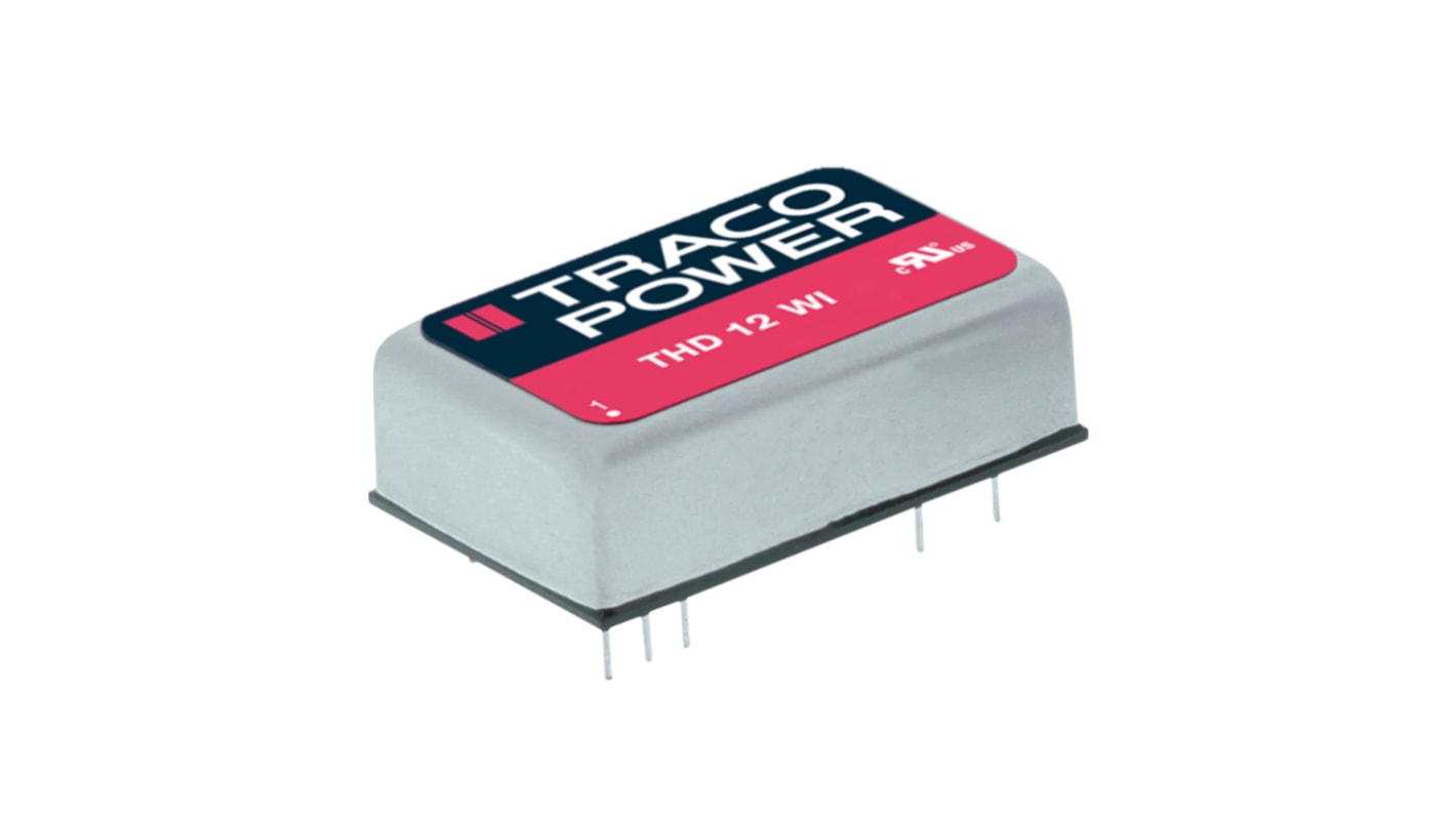 TRACOPOWER THD 12WI DC/DC-Wandler 12W 24 V dc IN, ±15V dc OUT / ±400mA Durchsteckmontage 1.5kV dc isoliert