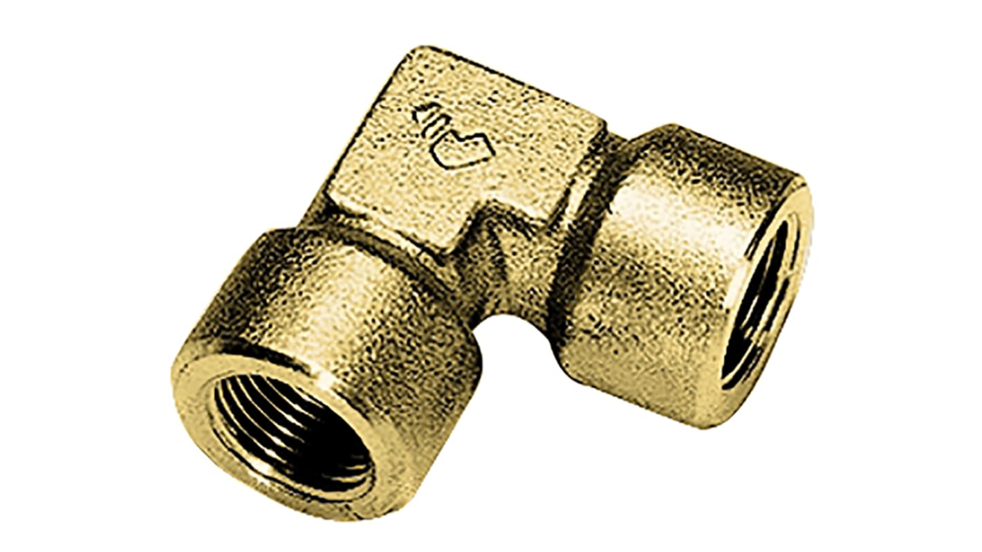 Legris Brass Pipe Fitting, 90° Threaded Elbow, Female G 1/8in to Female G 1/8in