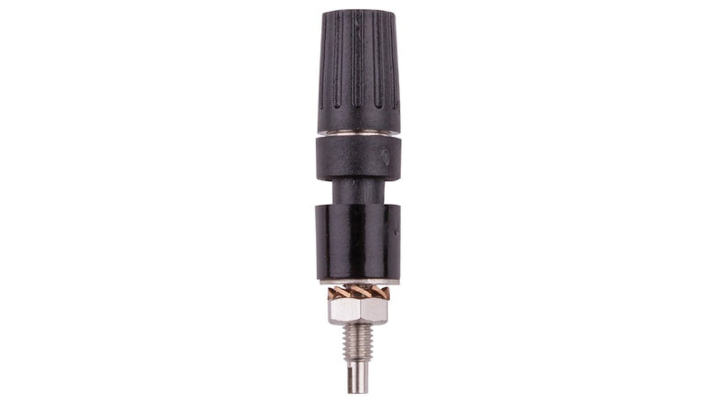 Staubli 2mm开孔黄铜接线柱 , 30 V ac, 60 V dc, 15A