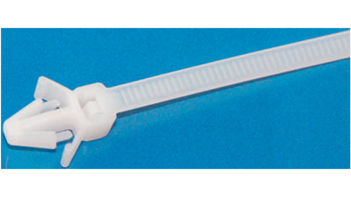 HellermannTyton Cable Tie, 165mm x 4.7 mm, Natural Polyamide 6.6 (PA66), Pk-100