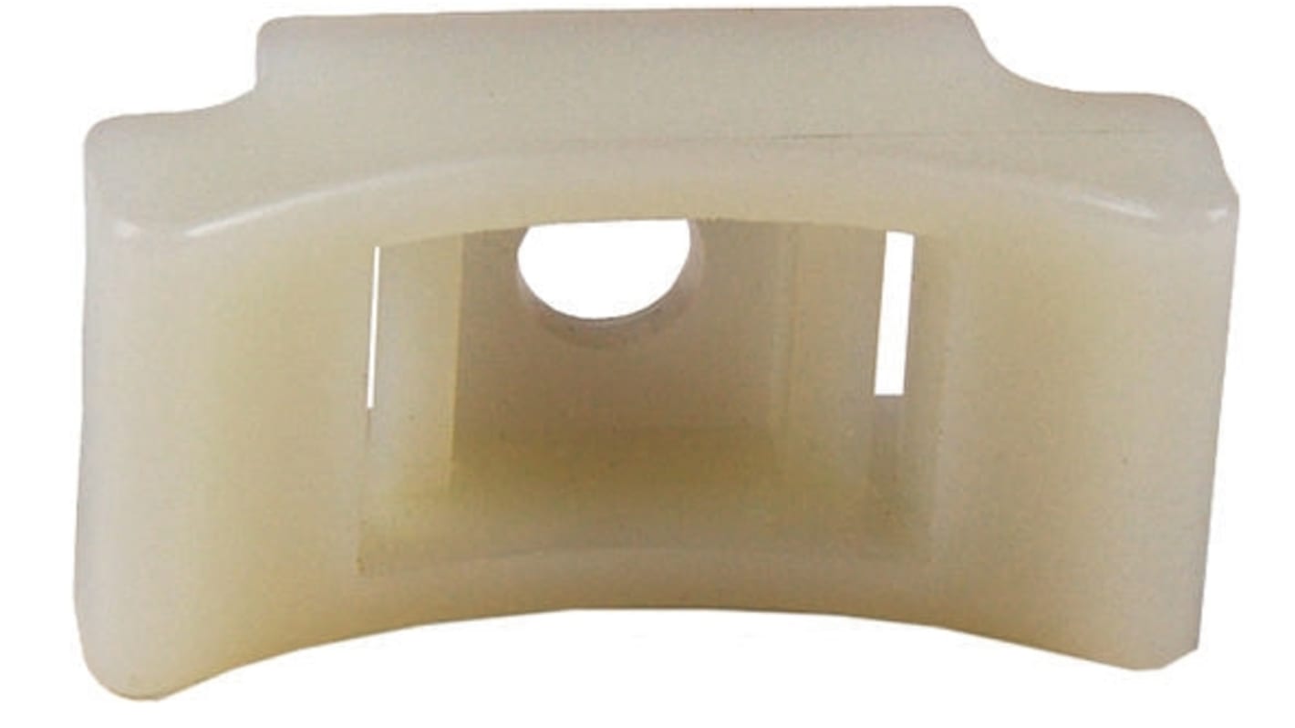 HellermannTyton Self Adhesive Natural Cable Tie Mount 19 mm x 40mm, 13mm Max. Cable Tie Width
