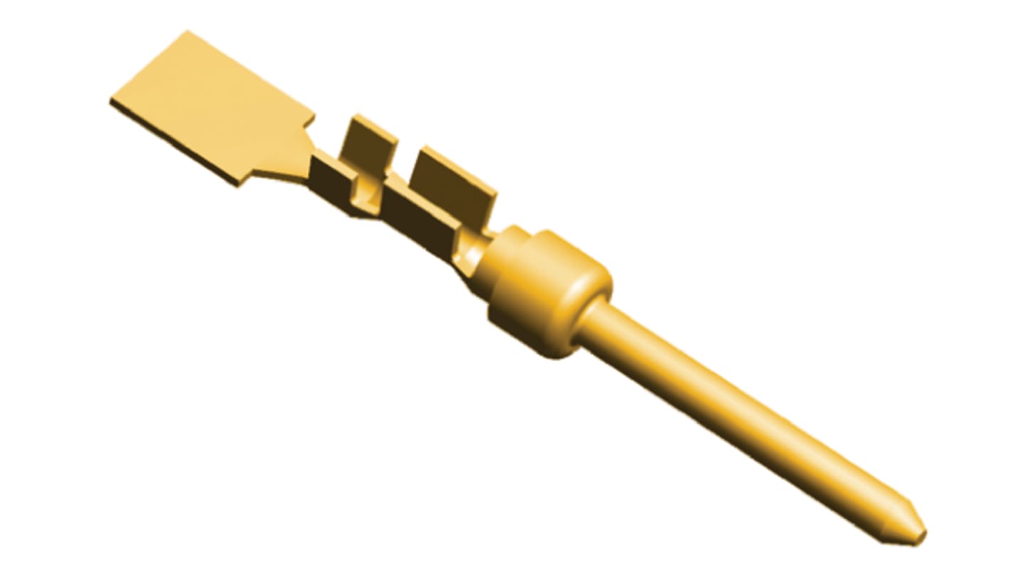 TE Connectivity, AMPLIMITE HDP-20 Series, size 20 Male Crimp D-sub Connector Contact, Gold over Nickel, Gold over
