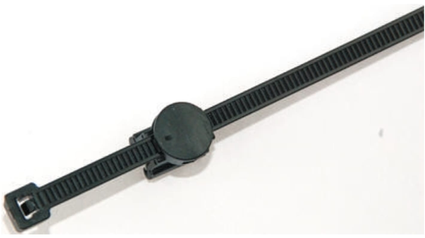 HellermannTyton Cable Tie, Assemblage, 200mm x 4.6 mm, Black Polyamide 6.6 (PA66), Pk-100